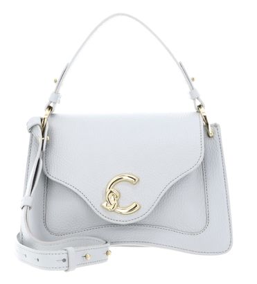 COCCINELLE C-Me Grained Leather Handbag Snow COCCINELLE C-Me Grained Leather Handbag Snow