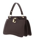 COCCINELLE C-Me Grained Leather Handbag Brunette