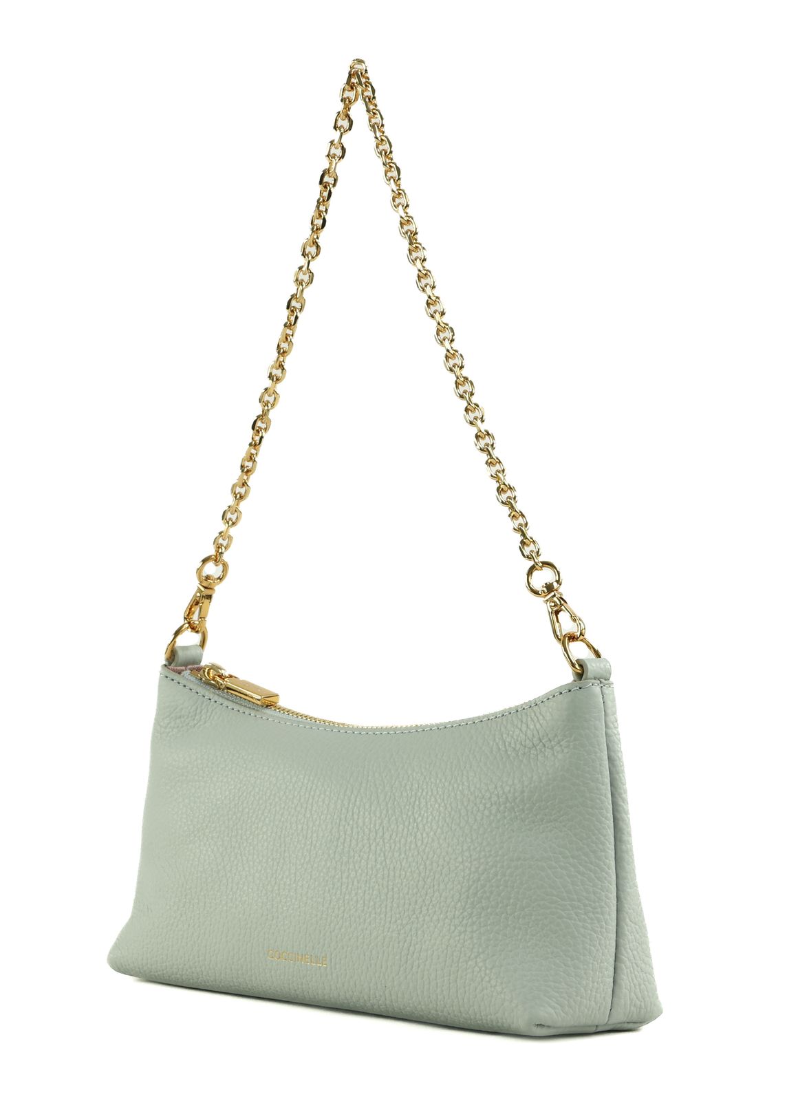 COCCINELLE Aura Mini Bag Grained Leather Snow COCCINELLE Aura Mini Bag Grained Leather Snow