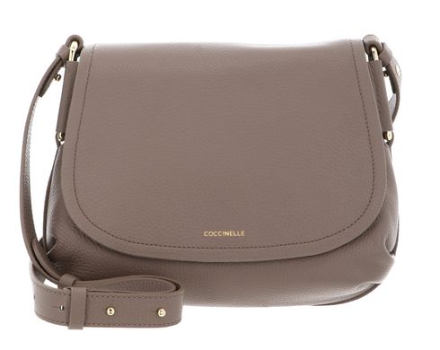 COCCINELLE Rebekka Handbag Grained Leather Warm Taupe