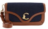 COCCINELLE C-Me Handbag Grainy Leather Blue Denim / Cognac