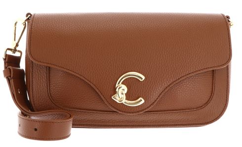 COCCINELLE C-Me Handbag Grainy Leather Cognac