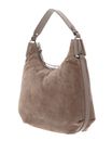 COCCINELLE Suede Leather Handbag Warm Taupe
