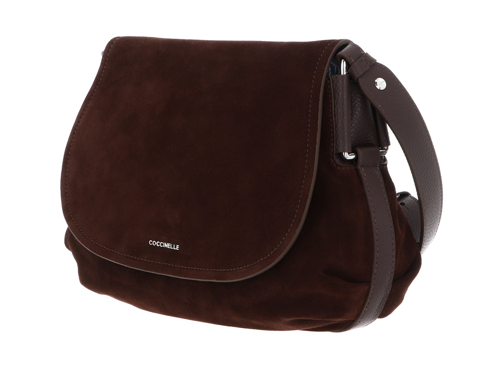COCCINELLE Rebekka Suede Handbag Grained Leather Brunette / Brunet COCCINELLE Rebekka Suede Handbag Grained Leather Brunette / Brunet