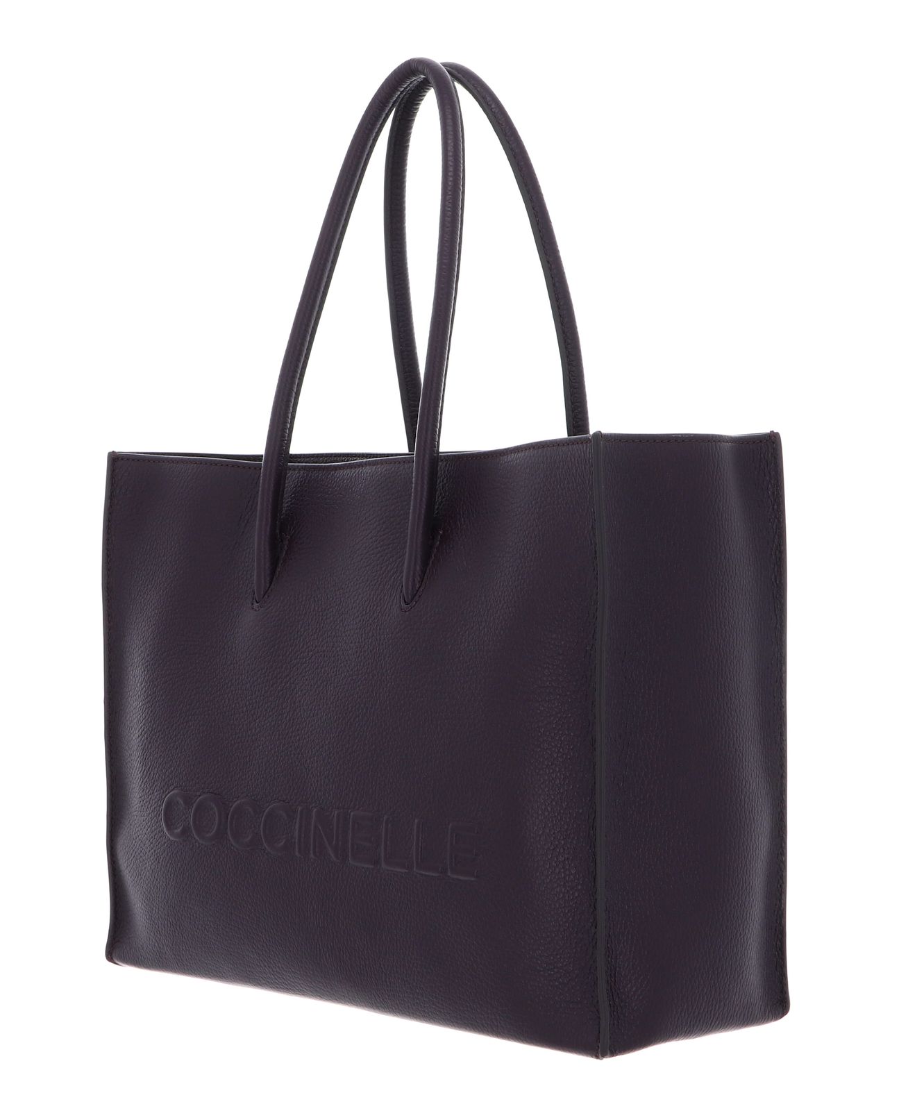 COCCINELLE Myrtha Maxi Log Handbag Grained Leather Prune COCCINELLE Myrtha Maxi Log Handbag Grained Leather Prune
