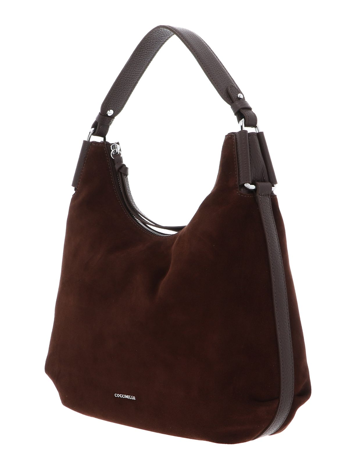 COCCINELLE Suede Leather Handbag Brunette / Brunet COCCINELLE Suede Leather Handbag Brunette / Brunet