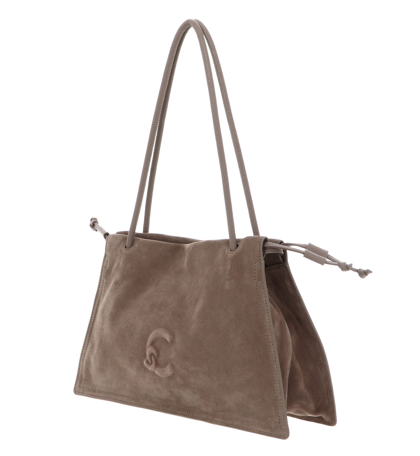 COCCINELLE Dulse Suede Shoulderbag Warm Taupe COCCINELLE Dulse Suede Shoulderbag Warm Taupe