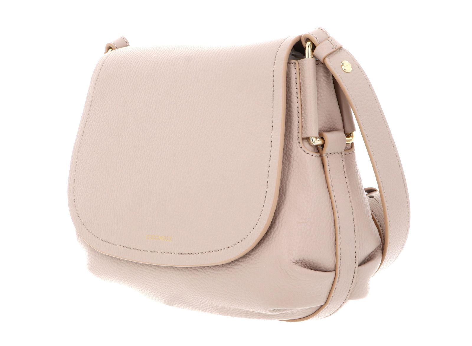 COCCINELLE Rebekka Handbag Grained Leather Rosette COCCINELLE Rebekka Handbag Grained Leather Rosette