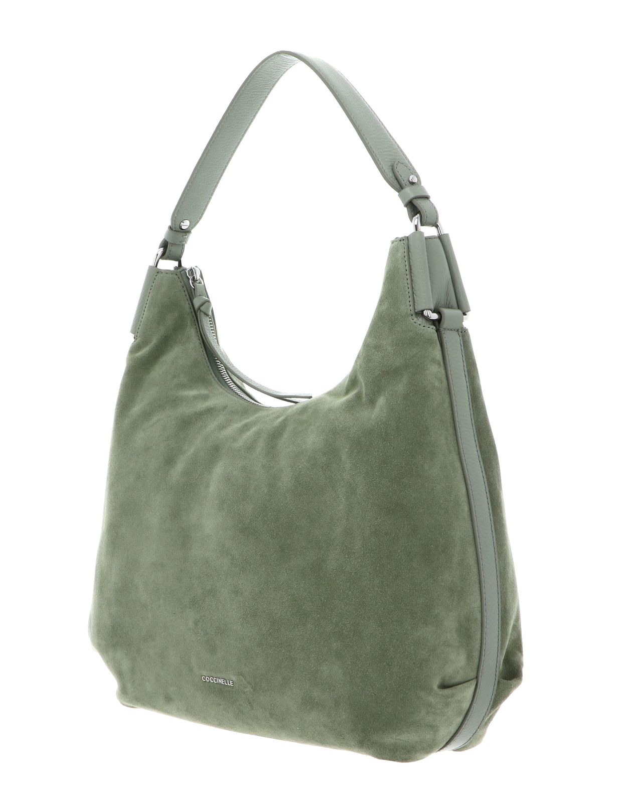 COCCINELLE Rebekka Suede Handbag Grained Leather Greenery / Greene COCCINELLE Rebekka Suede Handbag Grained Leather Greenery / Greene