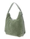 COCCINELLE Rebekka Suede Handbag Grained Leather Greenery / Greene