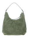 COCCINELLE Rebekka Suede Handbag Grained Leather Greenery / Greene
