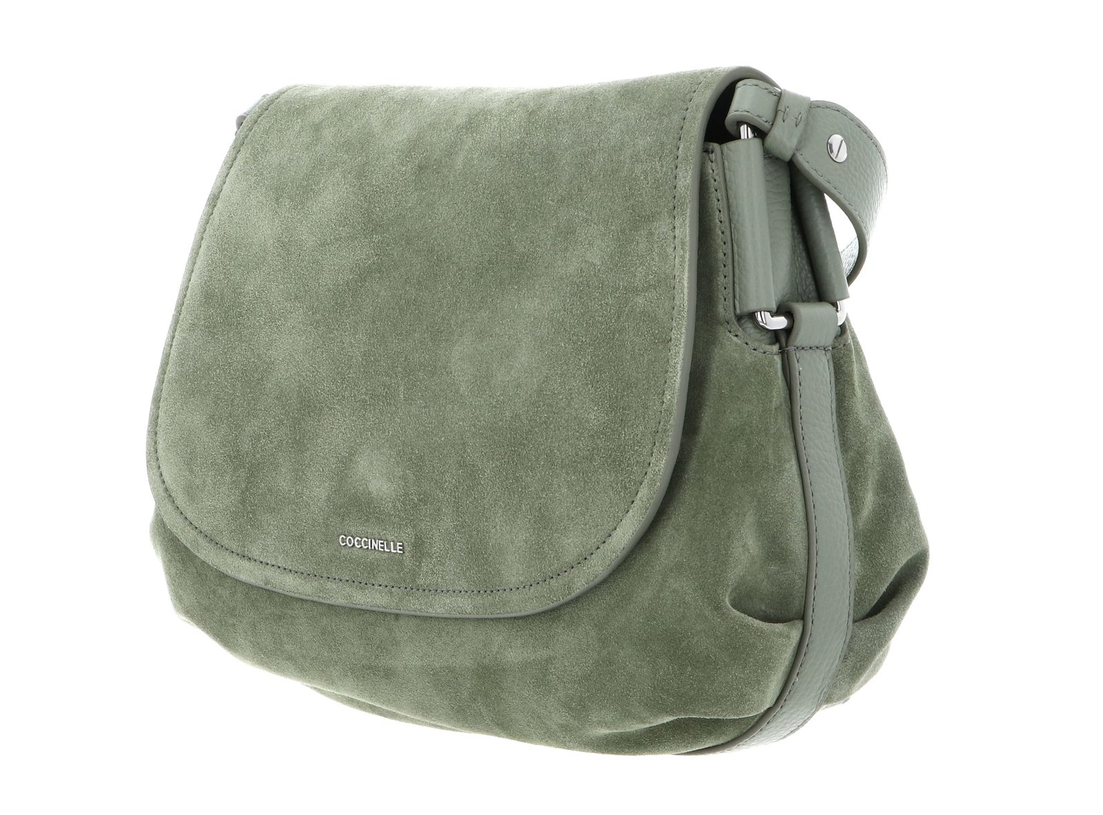COCCINELLE Rebekka Suede Handbag Grained Leather Greenery / Greene COCCINELLE Rebekka Suede Handbag Grained Leather Greenery / Greene