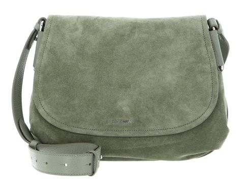 COCCINELLE Rebekka Suede Handbag Grained Leather Greenery / Greene