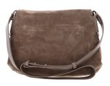COCCINELLE Rebekka Suede Handbag Grained Leather Warm Taupe