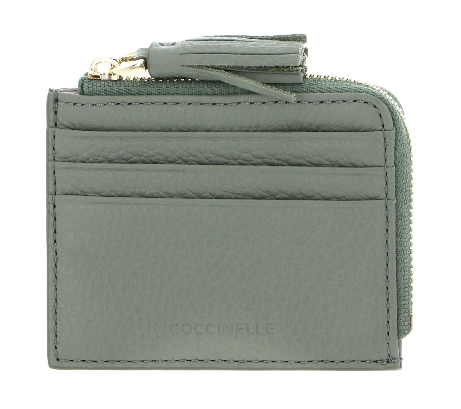 COCCINELLE Tassel Credit Card Holder Greenery COCCINELLE Tassel Credit Card Holder Greenery