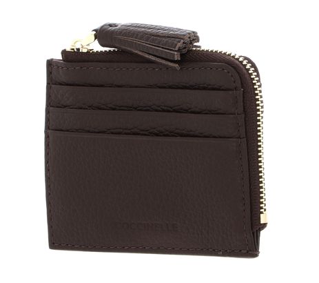 COCCINELLE Tassel Credit Card Holder Brunette