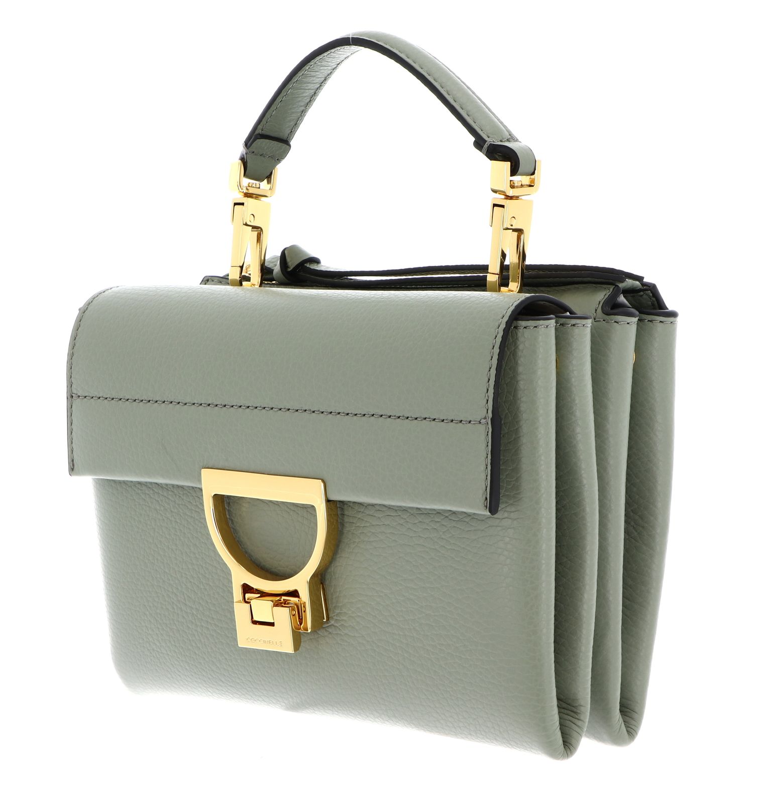 COCCINELLE Arlettis Signature Handbag Grained Leather Greenery COCCINELLE Arlettis Signature Handbag Grained Leather Greenery