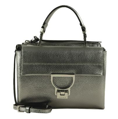 COCCINELLE Arlettis Handbag Grainy Leather Steel