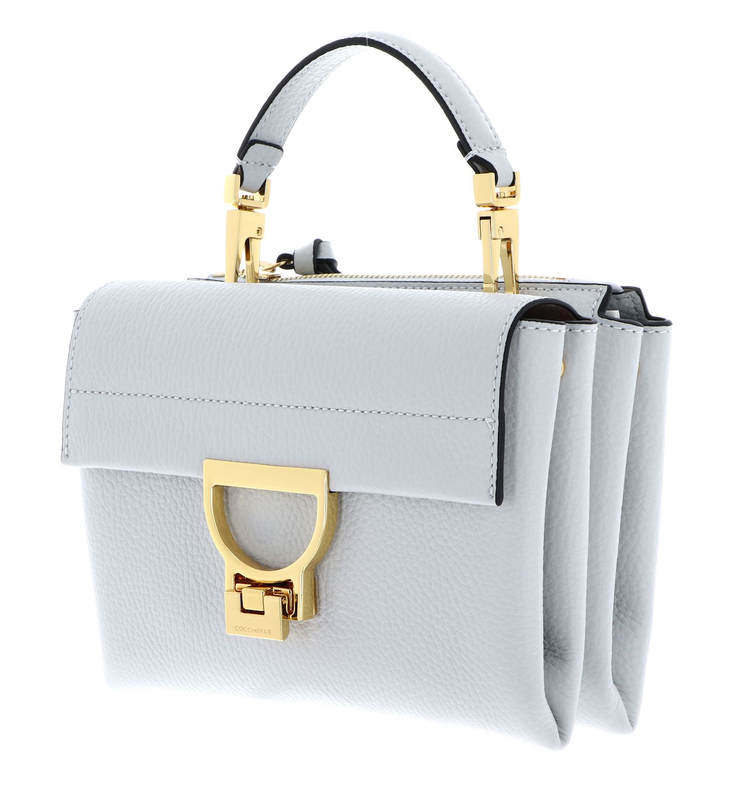COCCINELLE Arlettis Handbag Grainy Leather Snow COCCINELLE Arlettis Handbag Grainy Leather Snow