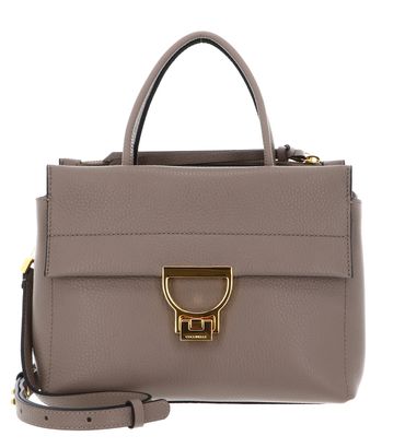 COCCINELLE Arlettis Handbag Grained Leather Warm Taupe
