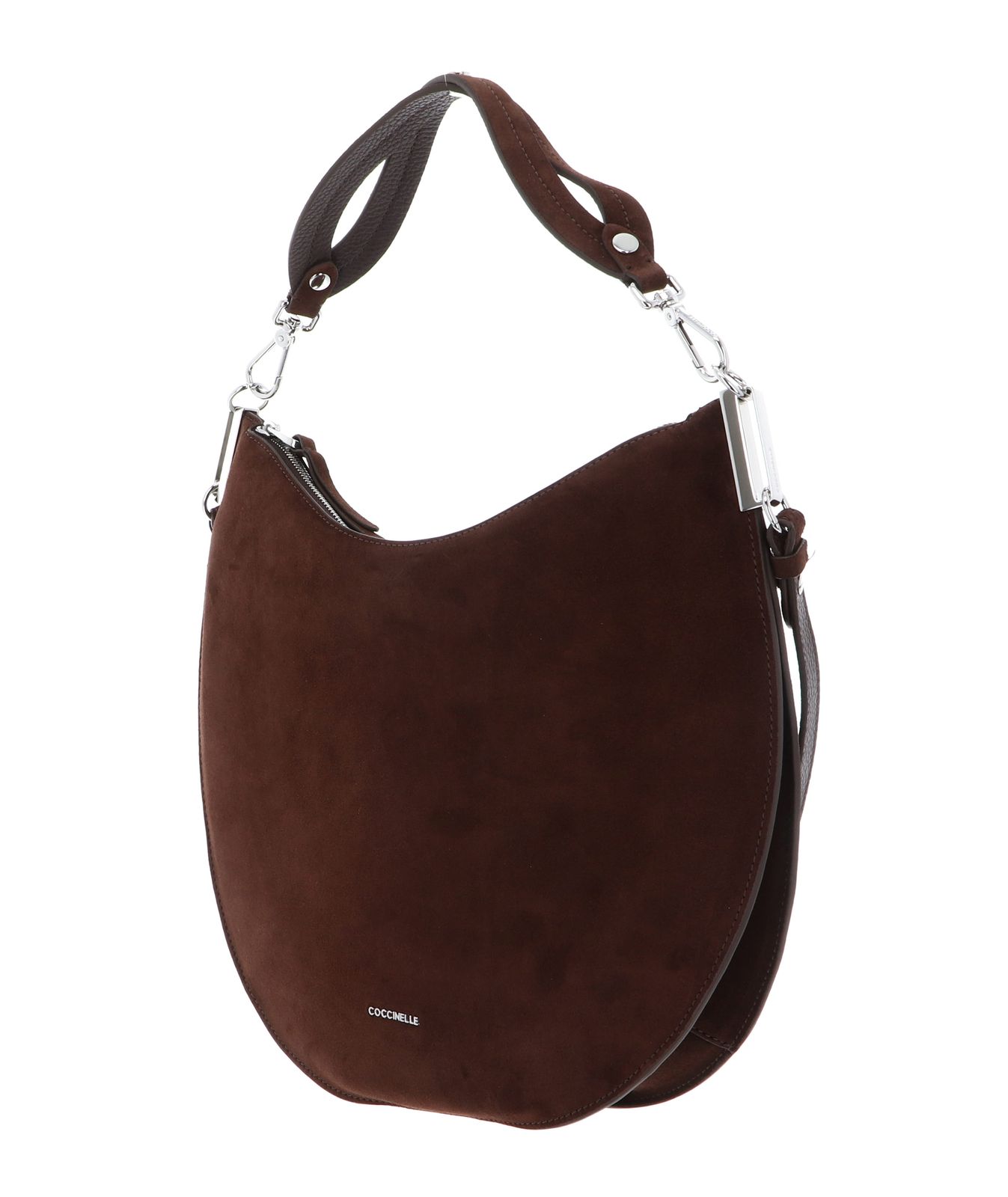 COCCINELLE Sunup Handbag Suede Leather Brunette COCCINELLE Sunup Handbag Suede Leather Brunette