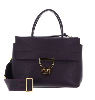 COCCINELLE Arlettis Signature Handbag Grained Leather Prune