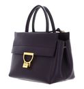 COCCINELLE Arlettis Signature Handbag Grained Leather Prune COCCINELLE Arlettis Signature Handbag Grained Leather Prune