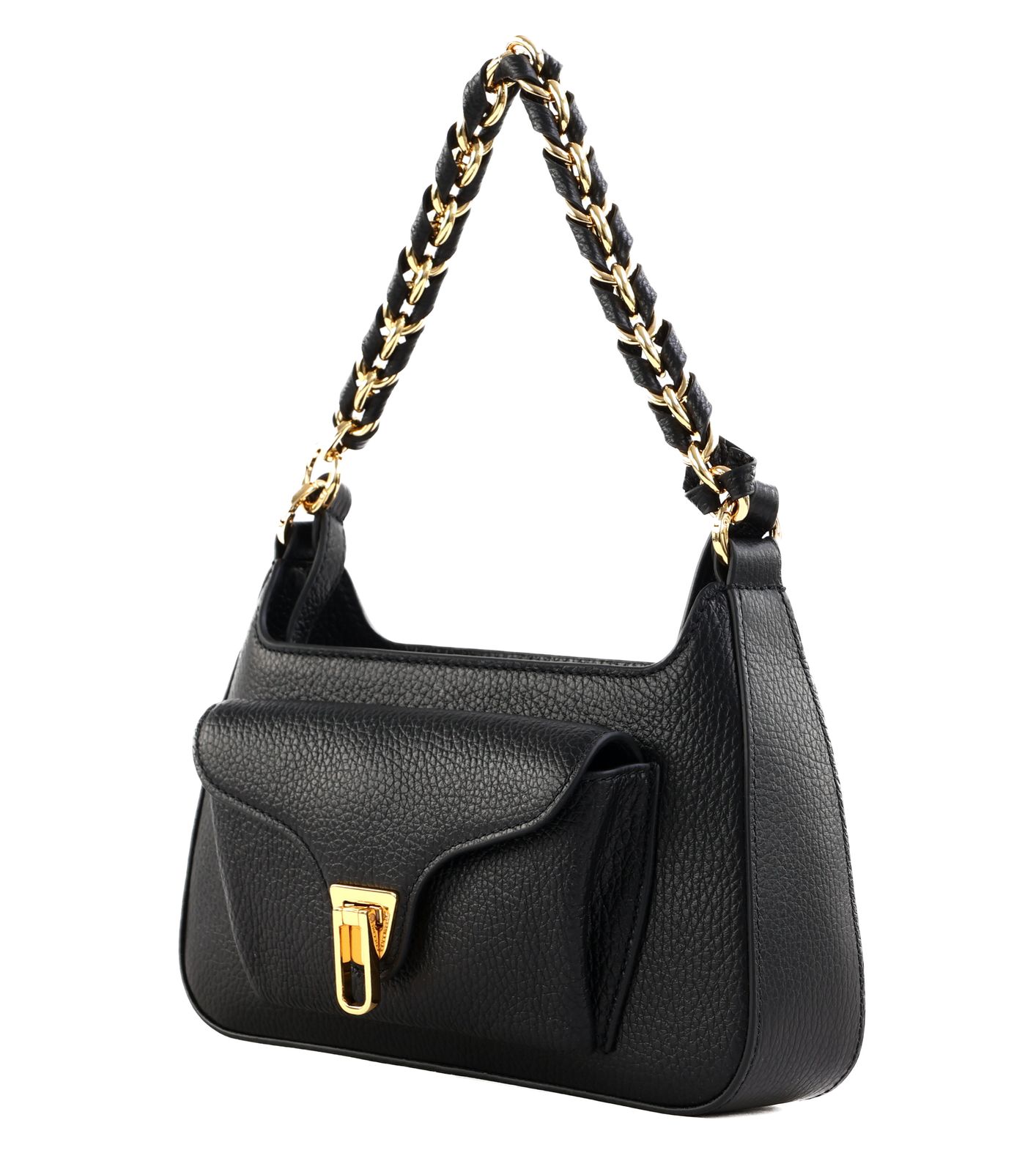 COCCINELLE Beat Grained Leather Handbag Noir COCCINELLE Beat Grained Leather Handbag Noir