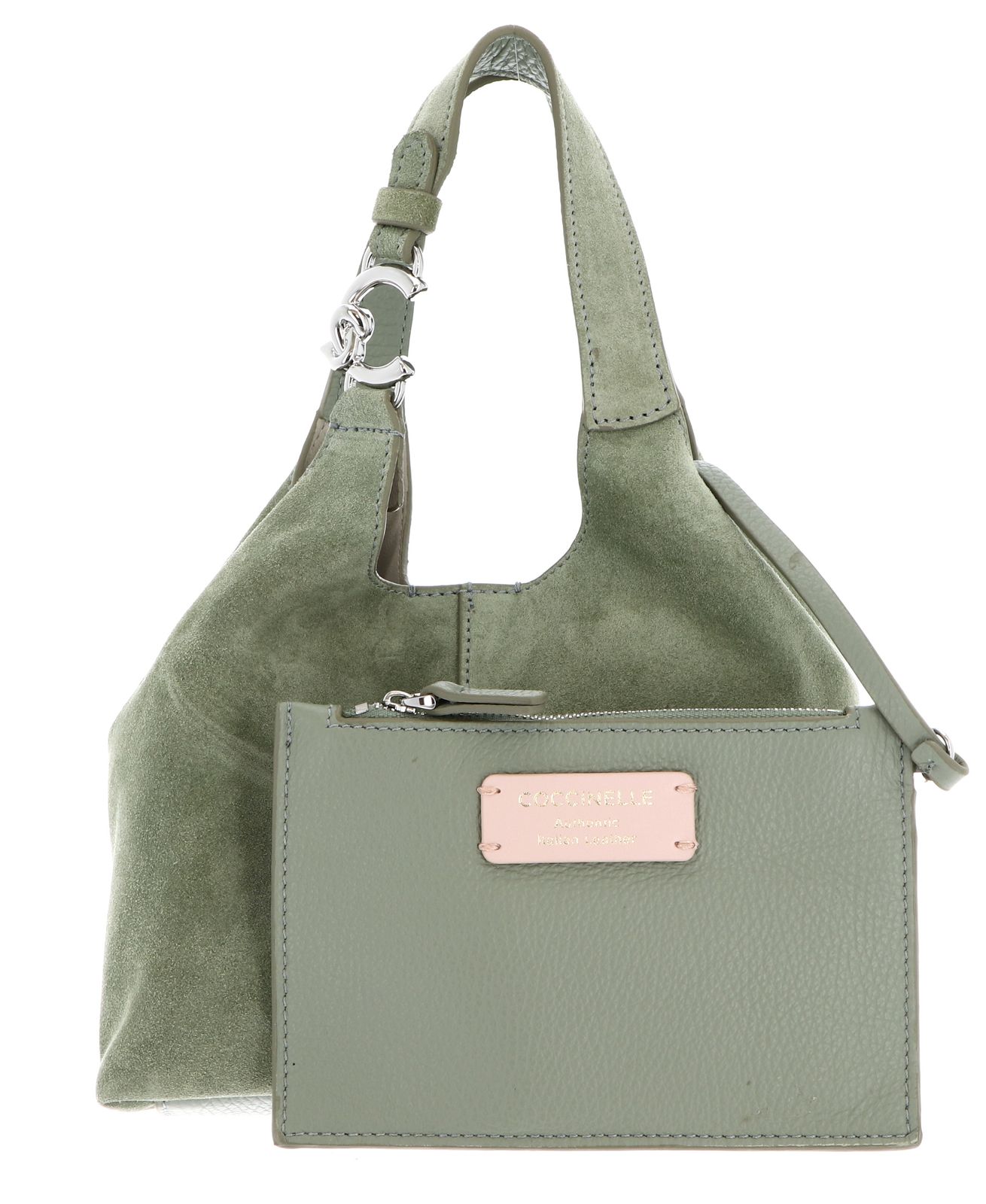 COCCINELLE C-Easy Handbag Suede Greenery / Greene COCCINELLE C-Easy Handbag Suede Greenery / Greene