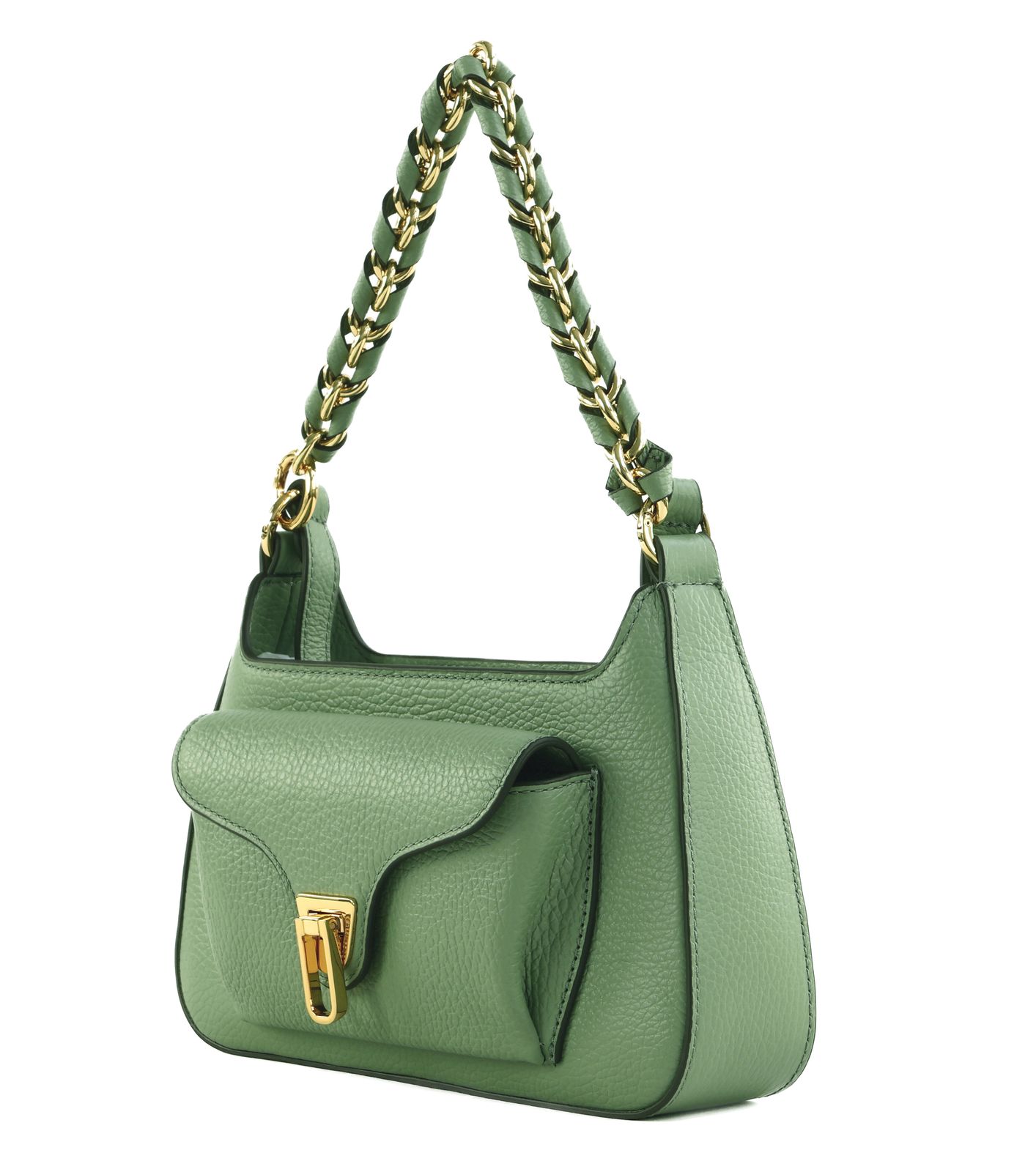 COCCINELLE Beat Grained Leather Handbag Greenery COCCINELLE Beat Grained Leather Handbag Greenery