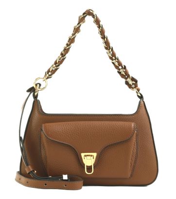 COCCINELLE Beat Grained Leather Handbag Cognac