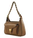 COCCINELLE Beat Grained Leather Handbag Cognac