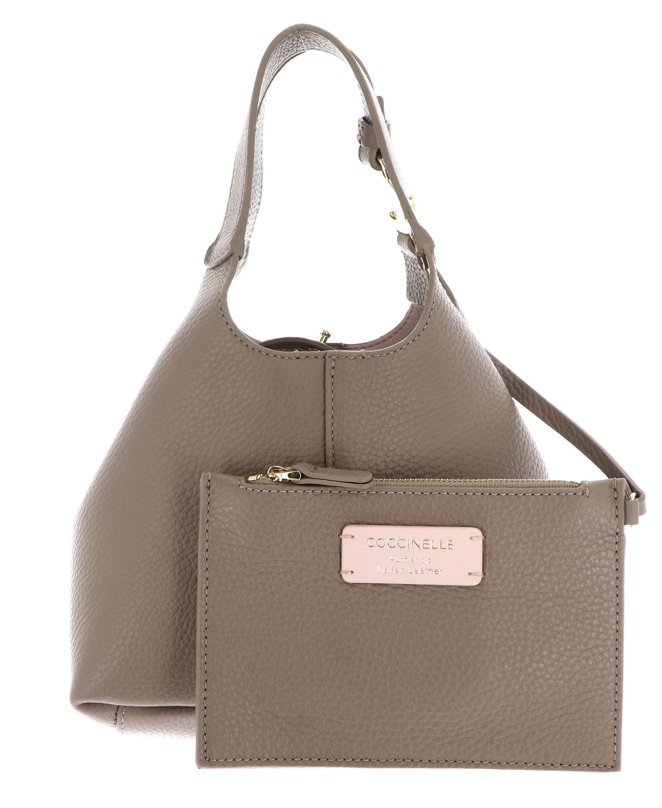 COCCINELLE C-Easy Crossbody Bag S Warm Taupe COCCINELLE C-Easy Crossbody Bag S Warm Taupe