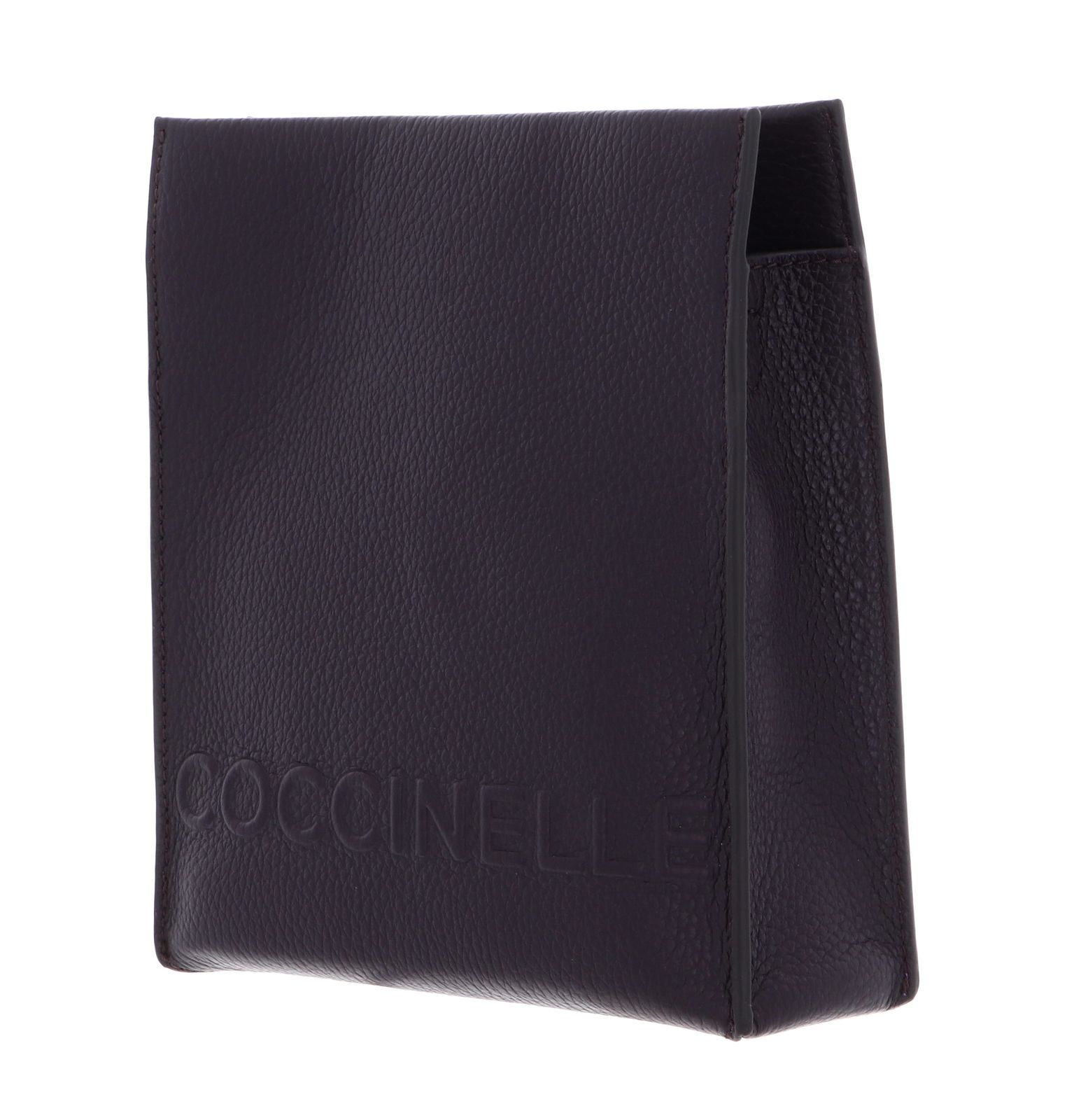 COCCINELLE Myrtha Maxi Log Crossbody Bag Grained Leather Prune COCCINELLE Myrtha Maxi Log Crossbody Bag Grained Leather Prune