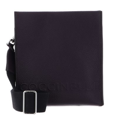 COCCINELLE Myrtha Maxi Log Crossbody Bag Grained Leather Prune