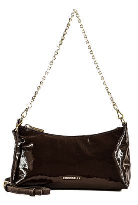 COCCINELLE Aura Mini Bag Grained Leather Brunette / Brunet