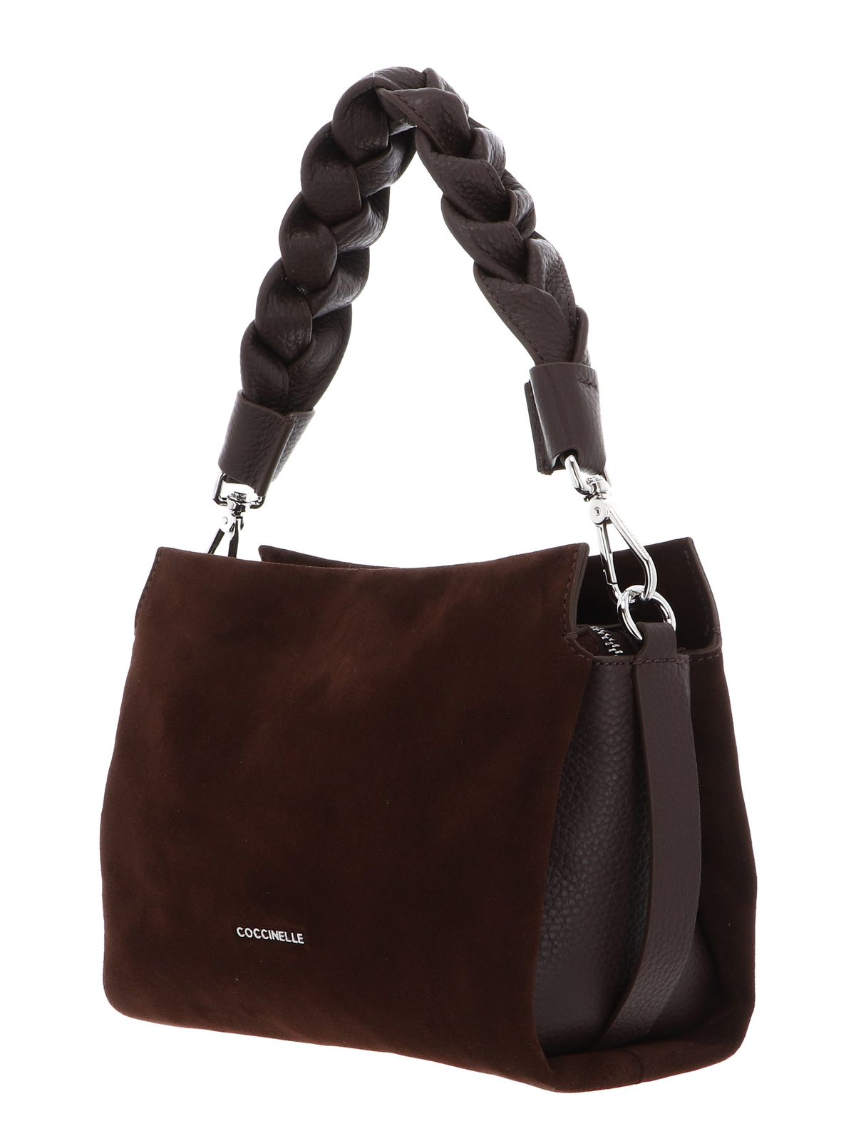 COCCINELLE Boheme Handbag Suede Grainy Leather Brunette / Brunet COCCINELLE Boheme Handbag Suede Grainy Leather Brunette / Brunet