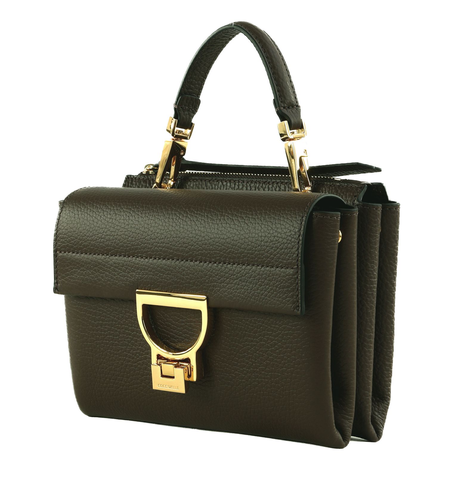 COCCINELLE Arlettis Handbag Grainy Leather Brunette COCCINELLE Arlettis Handbag Grainy Leather Brunette