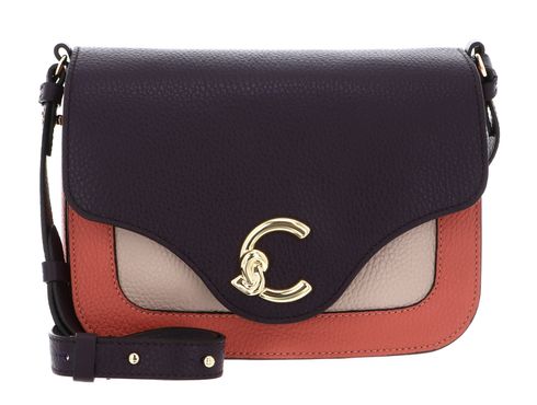 COCCINELLE C-Me Tricolor Handbag Grainy Leather Pink Clay / Prune / Rosette