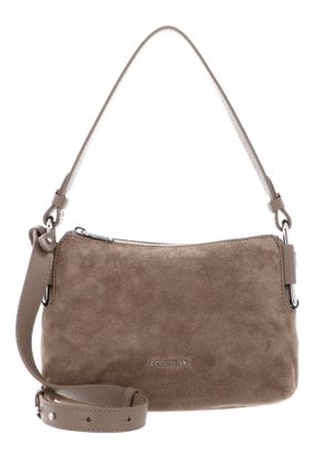 COCCINELLE Rebekka Suede Mini Bag Grained Leather Warm Taupe