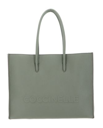 COCCINELLE Myrtha Maxi Log Handbag Grained Leather Greenery / Rosette