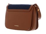 COCCINELLE C-Me Denim Shoulder Bag Blue Denim / Cognac
