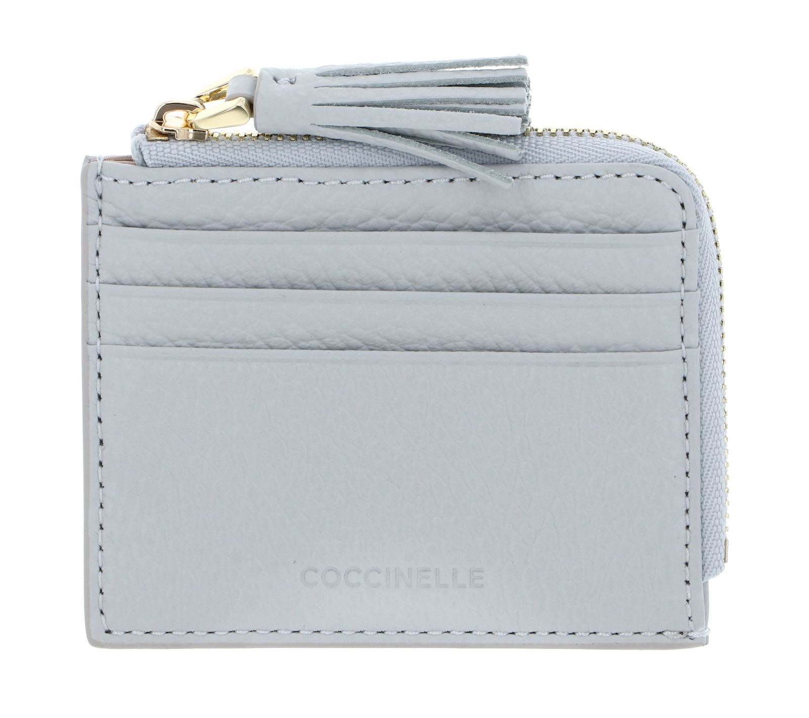 COCCINELLE Tassel Credit Card Holder Snow COCCINELLE Tassel Credit Card Holder Snow