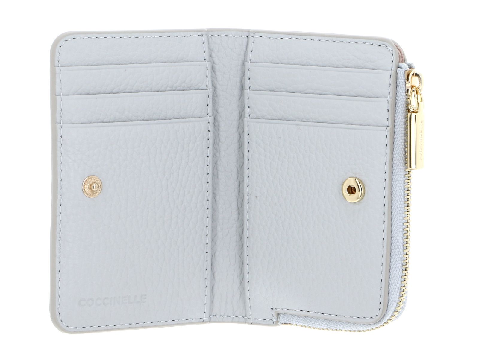 COCCINELLE Metallic Soft Credit Card Holder Snow COCCINELLE Metallic Soft Credit Card Holder Snow