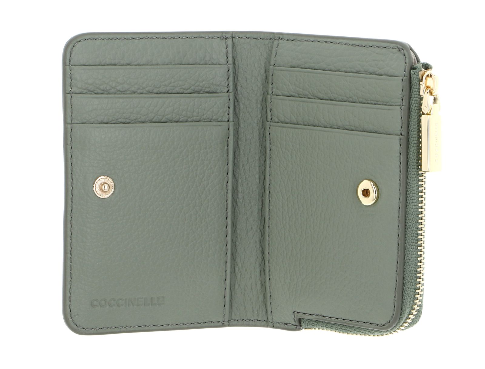 COCCINELLE Metallic Soft Credit Card Holder Greenery COCCINELLE Metallic Soft Credit Card Holder Greenery