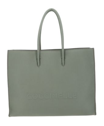COCCINELLE Maxi Log Handbag Grained Leather Greenery