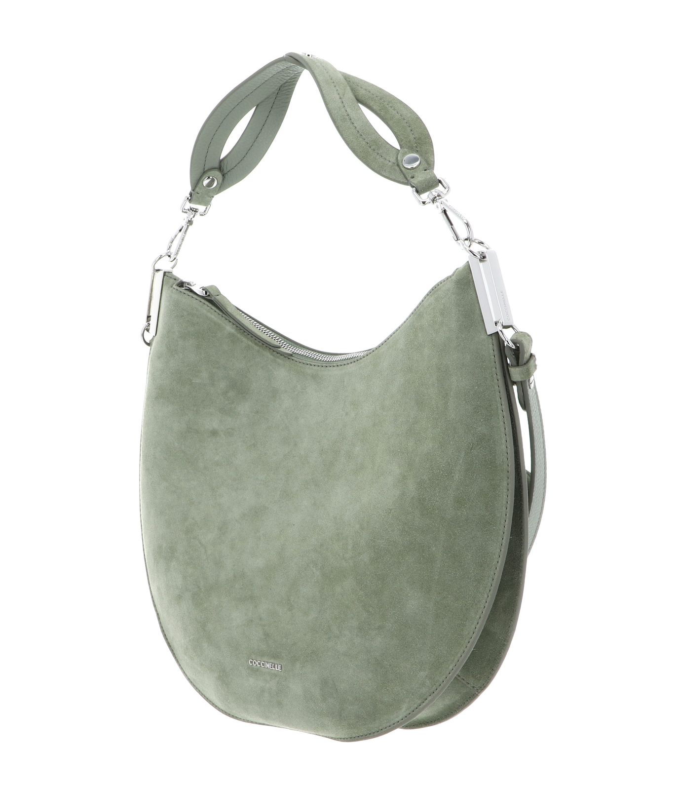 COCCINELLE Sunup Handbag Suede Leather Greenery COCCINELLE Sunup Handbag Suede Leather Greenery
