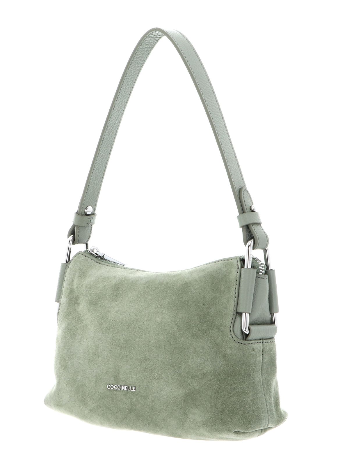 COCCINELLE Rebekka Suede Mini Bag Grained Leather Greenery COCCINELLE Rebekka Suede Mini Bag Grained Leather Greenery
