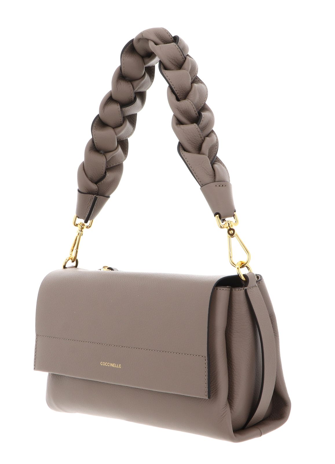 COCCINELLE Boheme Grana Double Shoulder Bag Warm Taupe / Rosette COCCINELLE Boheme Grana Double Shoulder Bag Warm Taupe / Rosette