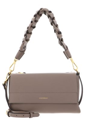COCCINELLE Boheme Grana Double Shoulder Bag Warm Taupe / Rosette